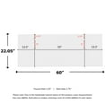 thumbnail image 4 of Modern 60" Solid Surface Minimalist Thin Vanity Countertop - White, 4 of 5