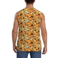 thumbnail image 4 of Lsque Pumpkins And Sunflowers A Print Men's Cotton Blend Sleeveless Muscle Shirts (S-3XL)- Moisture Wicking, Odor Protection, UPF 30+,3X-Large, 4 of 8