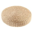 thumbnail image 1 of koolsoo Coussin Tatami Rond en Paille Tressée Pouf de Sol Tapis de Siège de Méditation 40x40cm, 1 of 9