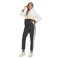 thumbnail image 3 of MintLimit Women's Casual 2 Piece Tracksuit Set Striped Patchwork Zipper V-neck Long Sleeve Pullover and Jogging Pants Sports Suit, 3 of 5