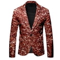 thumbnail image 4 of oqasdz Blazer for Men Sequin Print Long Sleeve Jacket Modern Tuxedo Alternative Comfort Loose Fit Sport Coat Party Evening Wedding Prom, 4 of 4