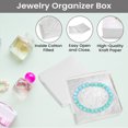 thumbnail image 6 of Novel Box 15 Pack White Cardboard Cotton Filled Jewelry Gift Boxes 3.5x3.5x0.87 Inches with Lids, 6 of 8