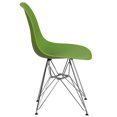 thumbnail image 2 of Elon Series Black Plastic Chair with Chrome Base, 2 of 6