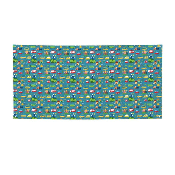 Picia Cars Transportation Pattern Party Banner, Festive Decoration, Holiday Banner, Celebration Decor, Event Banner, Reusable Party Banner-Small