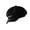 Black, variant on Octagonal Newsboys Cap for Women and Girl, 8 Panel Cabbie Hat with Short Brims, Round Side Button, Warm Headwear for Winter Street Wear