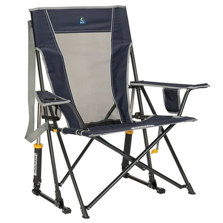 gci outdoor comfort pro rocker camping chair with mesh backrest  indigo