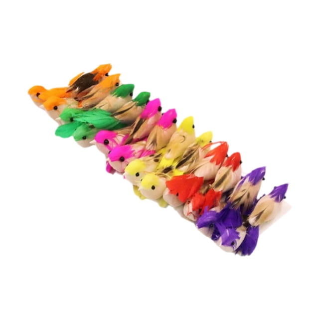 24 pájaros artificiales, ilustraciones de pájaros falsos, adornos colgantes coleccionables para de Navidad, decoraciones para fiestas y bodas. vistoso