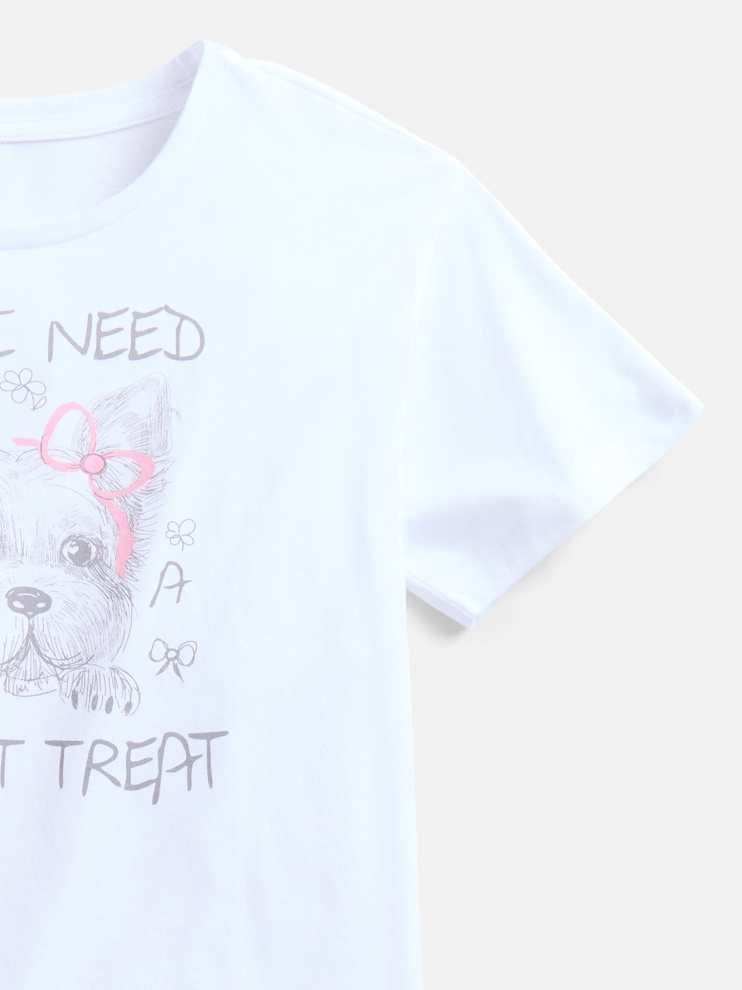 Wonder Nation Girls' Sweet Treat Graphic Tee with Short Sleeves, Sizes 4-18
