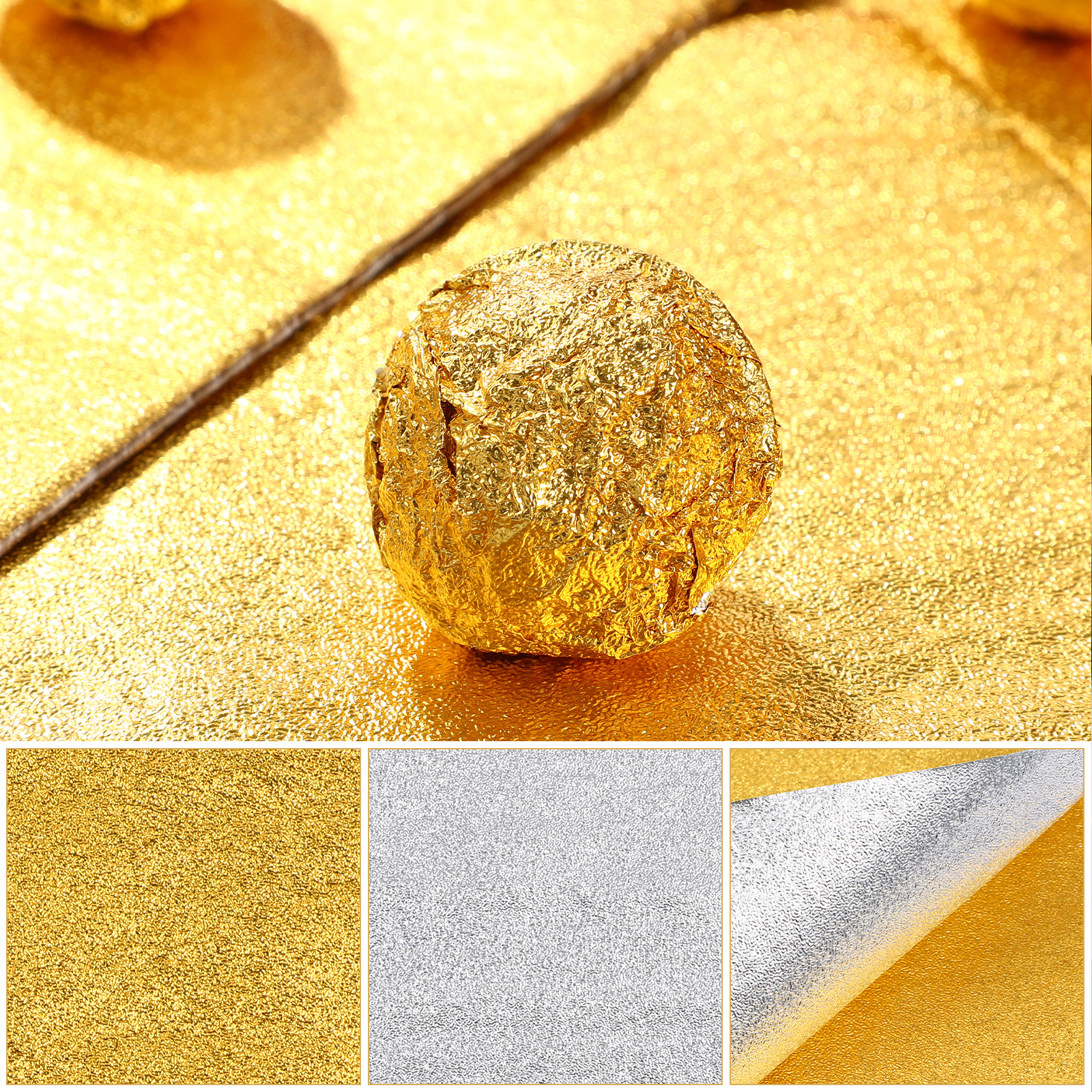 Xing 100 Sheets of Foil Wrappers Candy Sugar Wraps Aluminium-foil Paper ...