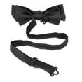 thumbnail image 6 of TSV Mens Black Bow Tie, Matte Satin Silk Adjustable Solid Pre-tied Bow Ties for Men with Gift Box, 6 of 7