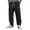 Black, variant on Sweatpants for Men Corduroy Drawstring Loose Fitted Straight Leg Full Length Pants Daily Wear Casual Trousers