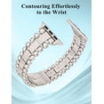 thumbnail image 4 of Wearlizer Beaded Bracelet Band Compatible with Apple Watch Band 38/40/41/42/44/45/46/49mm, Dressy Stainless Steel Jewelry Strap for iWatch Series 11 10 9 8 7-1 Ultra SE, 4 of 7