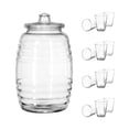 thumbnail image 1 of Juego Vitrolero De Vidrio 20lts + 12 Vasos Calypso de 392ml blanco, 1 of 4