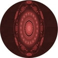 thumbnail image 1 of Ahgly Company Indoor Round Patterned Saffron Red Area Rugs, 6' Round, 1 of 6