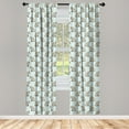 thumbnail image 2 of Ambesonne Sheep 4-Panel Curtains, Fluffy Animal Characters Art, 56"x63", Eggshell and Pale Blue, 2 of 4