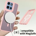 thumbnail image 2 of Dteck Magnetic Matte Case for Moto G Power 5G (2025),Shockproof TPU+PC Case Compatible with Mag Safe Frosted Translucent Back Cover for Moto G Power 5G (2025),Pink, 2 of 5