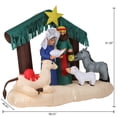 thumbnail image 5 of LuxenHome Multi-Color Polyester Lighted 6.5ft Nativity Scene Outdoor Inflatable, 5 of 9