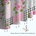 thumbnail image 6 of Pioneer Flower Floral Print Pattern Shower Curtain 84"x72", Bathroom Decorative Shower Curtain Set with 12 Hooks, Waterproof Washable, 6 of 6