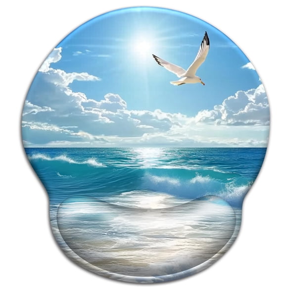 Alfombrilla de ratón LIMKRIAN Beach Ocean Wave ergonómica 25 x 22 cm