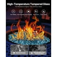 thumbnail image 5 of VEVOR Fire Glass, 20 LBS / 9 KG High-Temperature Resistant Fireplace Rocks, 1/2-Inch / 12.7 mm Reflective & Smokeless Firepit Glass Rock, High Luster Stone Landscaping for Fire Pit Table, Aqua Blue, 5 of 9
