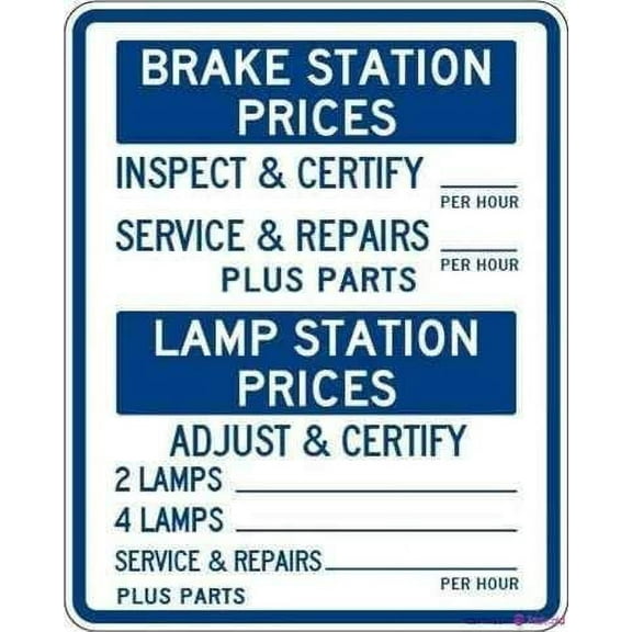 Novelty Warning Metal Tin Sign Brake and Lamp Station Combo Price Sign Outdoor Security Farm Yard Warning Decoratives Metal Aluminum Sign 8 X 12 INCH