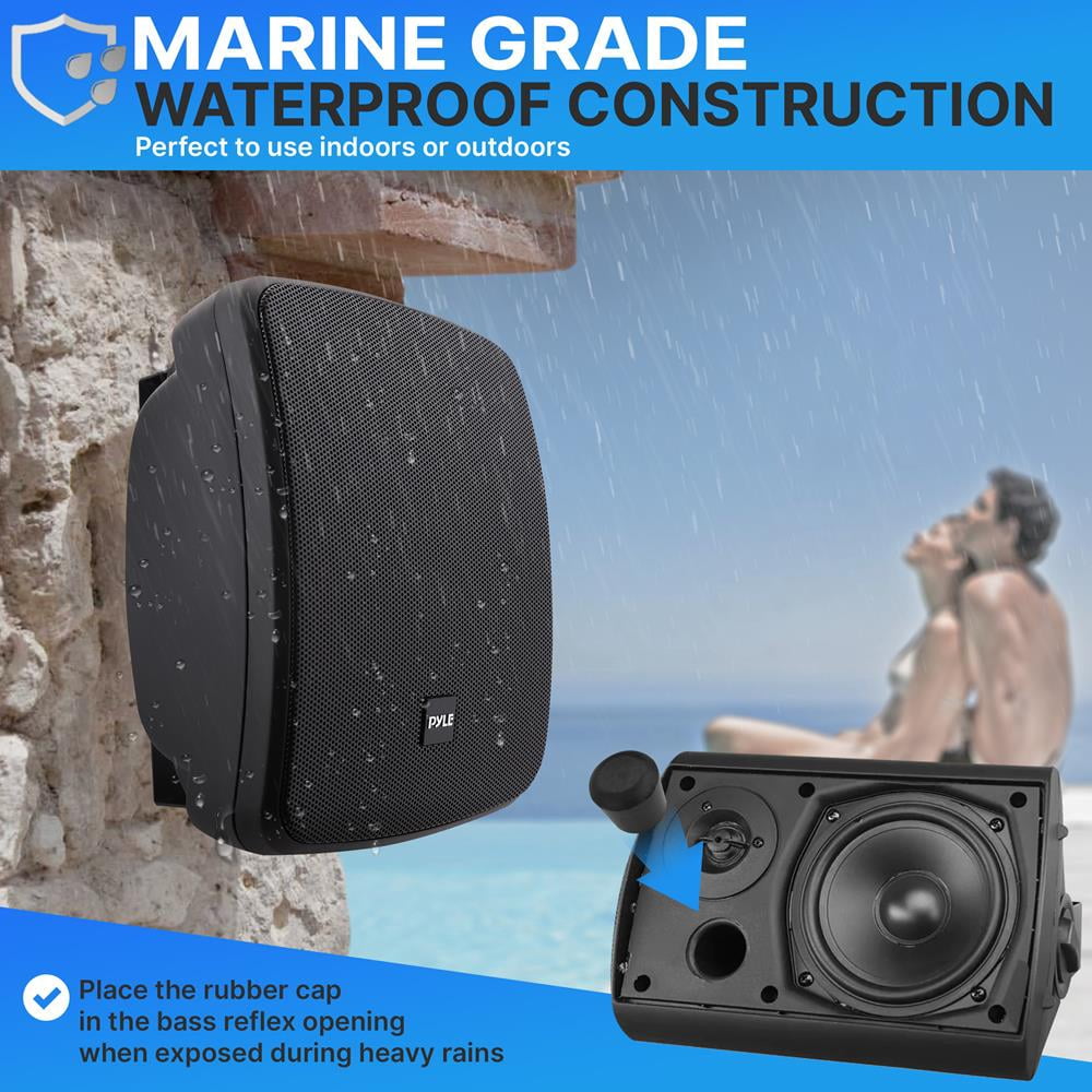 Pyle 5.25" 80 Watt Outdoor Waterproof Patio Speaker with Surround Sound