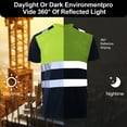 thumbnail image 5 of High Visibility Shirts for Men Quick Dry Safety Shirts Short Sleeve Crew Neck Construction Work Tops Stretch Elastic Workout Tops, 5 of 7