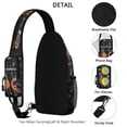 thumbnail image 3 of Sling Backpack,Halloween Skeletons and Pumpkins Crossbody Bag with Water Bottle Holder,Waterproof Sling Bag for Men/Women with Chest Phone Holder for Hiking,Travel, 3 of 6