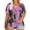 867-Pink Tie Dye, variant on CASSIE LIZ Women's Plus Size Tops Purple Tie Dye Short Sleeve Criss Cross Shirt Casual V Neck Tunics Fashion Loose Fit Pullover Spring Summer Tee XL 14W 16W