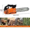 thumbnail image 7 of Floseru 12 Inch Top Handle Gas Chainsaw, 2-Stroke 25.4cc Lightweight Chain Saws for Wood Cutting, Tree Pruning, Firewood Preparation & Yard Maintenance, 7 of 7