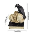 thumbnail image 2 of ChicYu Halloween Skull Figurine Decor Creatives Resin Art Ornament for Tabletop Display Spooky Intricate Design Easy to Place Reusable Holiday Decoration, 2 of 4