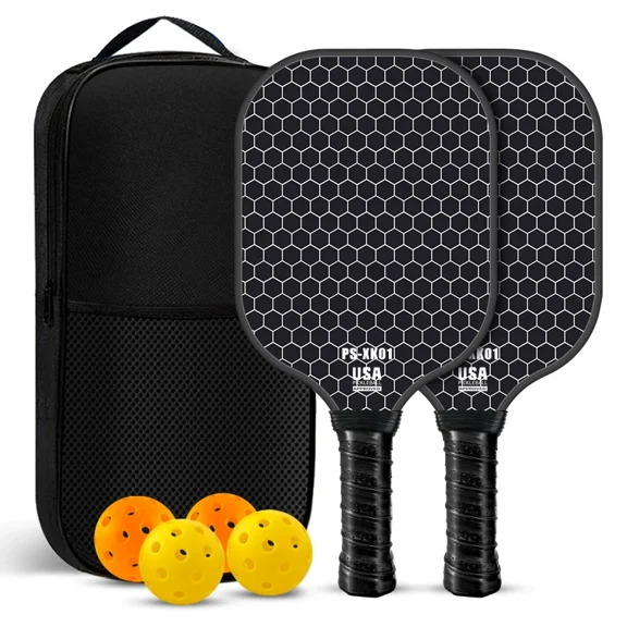Pickleball Paddles Set of 2,Black