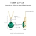thumbnail image 6 of Rosec Jewels Lab Grown Emerald Teardrop Pendant Necklace - 2.5 Ct - AAAA Grade - Emerald Moissanite Necklace - with Jewelry Box, 10K Yellow Gold, 6 of 7