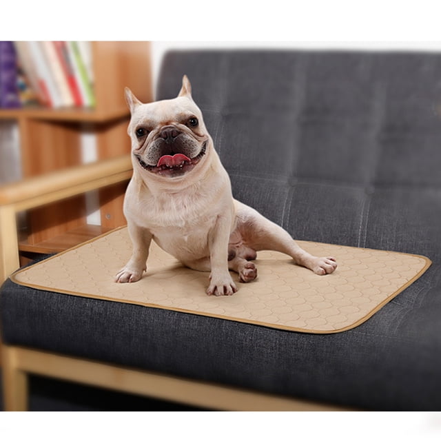 ADDHAT Alfombrilla Impermeable Reutilizable Para Mascotas Beige Con Antideslizante Para Perros Y