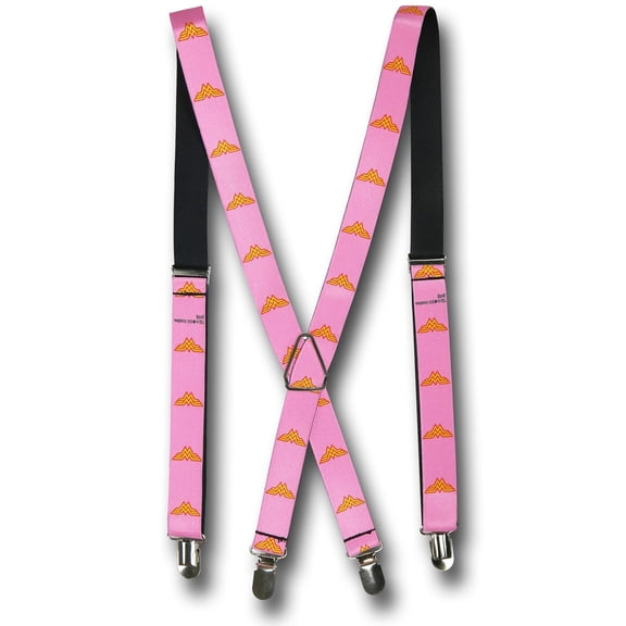 Wonder Woman Symbols Pink Suspenders