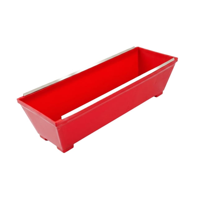 Bandeja para barro de 14 pulgadas, fácil de limpiar, multifuncional, antiadherente, resistente a corrosión, profesional, con bordes recortados. Rojo