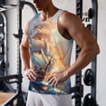 thumbnail image 5 of Vsdgher Sailing Ship Ocean Sunset Men's Workout Tank Tops Sleeveless Gym Shirt Quick Dry Fitness Bodybuilding Sleeveless T Shirt-XX-Large, 5 of 7
