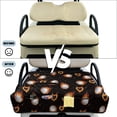 thumbnail image 6 of COEQINE Bag-Style Foldable Golf Cart Seat Cover, Compact Carry Design with Handle, Universal 51.2"x30.3" for Most 2-Seaters, Quilted Polyester, 4 Front Pockets, Heart Fire Golf Ball Print, 6 of 8