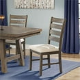 thumbnail image 2 of Bowery Hill Ladder Back Dining Side Chair in Walnut (Set of 2), 2 of 4