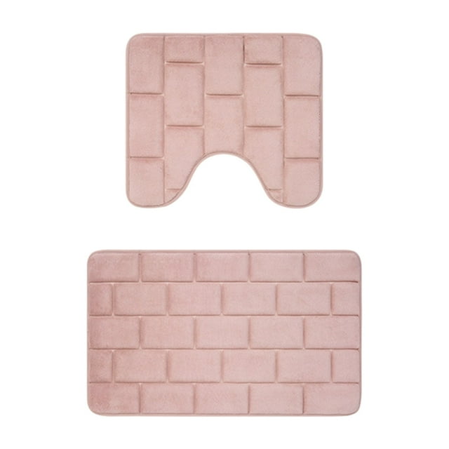 Shower Mat Non Slip Bathroom Water Absorbing Door Mat Convenient Machine Wash Lightweight Fabric Water Absorption Non Slip Floor Mat Bathroom Floor Mat