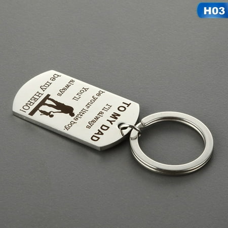 KABOER Stainless Steel Pendant Gifts For Mom Dad Son Lover Keyring Keychains Key Chain Ring Family Best Friends Present