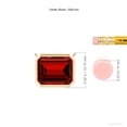 thumbnail image 3 of ANGARA Lab Grown 4 Ct East-West Bezel-Set Emerald-Cut Ruby Pendant for Women in 14K Yellow Gold (Size-10x8mm) | July Birthstone, Anniversary, Jewelry Gift for Women | Lab-Grown Ruby Necklace, 3 of 7