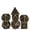 Ancient Bronze, variant on Cusdie Metal DND Dice Set, 7 die Metal Polyhedral D&D Dice Set Serrated Edge Dice for DND Dungeons and Dragons TTRPG Role Playing Games