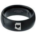 thumbnail image 2 of Tungsten Arizona The Grand Canyon State Heart Band Ring 8mm Men Women Comfort Fit Black Dome Polished, 2 of 4