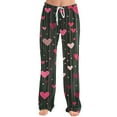 thumbnail image 5 of Garbnen Valentines Day Pj Pants Red Cute Heart Print Straight Leg Womens Sleep Pants Drawstring Spring Summer Womens Lounge Pant, 5 of 5