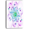 thumbnail image 2 of Simple Purple Blue Fractal Flower - Floral Canvas Art Print, 2 of 3