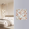 thumbnail image 4 of Yayeee Toggle Light Switch Wall Plate 2-Gang 4.56"x4.48" Decorative Outlet Cover, Orange Floral Blooms, 4 of 7