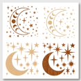 thumbnail image 2 of 2Pcs 2 Styles Starry Sky Stencils Moon Star Stencils Twinkle Star Reusable Painting Templates DIY Art and Craft Stencils, 2 of 8