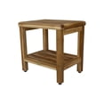 thumbnail image 5 of EcoDecors® Eleganto® 18" Teak Wood Shower Bench with Shelf in EarthyTeak Finish, 5 of 11