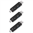 thumbnail image 1 of 3X 5 en 1 Multifuncional Otg Lector de Tarjetas Tarjeta Micro-SD / SD / USB Lector Soporte TF Android Type-C Teléfono / Computadora / Type-C Universal, 1 of 5
